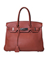 Birkin 30 Veau Swift Leather in Rosy, front view